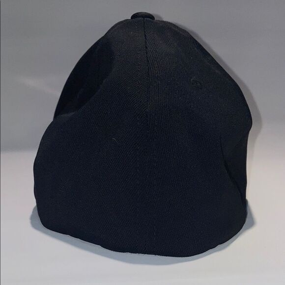 Sport-Tek Black and Red Baseball Hat with Logo - Picture 7 of 11